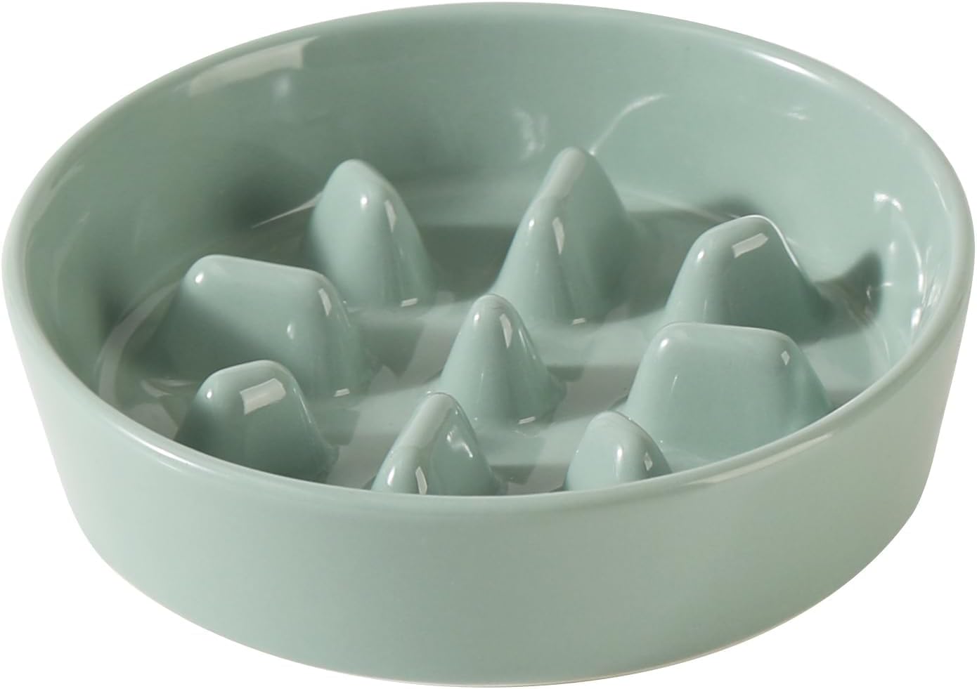 Dog Bowls Slow Feeder, Ceramic Slow Feeder Dog Bowls for Fast Eater | 0.9 Cups Dog Food Bowl Puzzle Feeder, Slow Feeding Bowls for Small Breed, Non-Slip Base, Anti-Choking