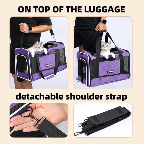 Cat Carrier Soft-Sided Travel Bag for Medium to Large Cat Over 15lbs - view 6