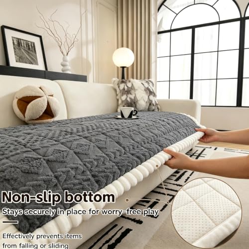 Non Slip Couch Covers for Dogs (Dark Gray, 35.4'' x 70'') - view 2