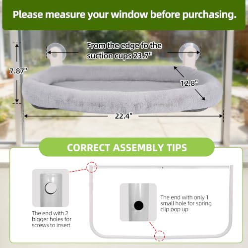Foldable Cat Window Perch,Inside Hammock with Sturdy Metal Frame,M - view 2