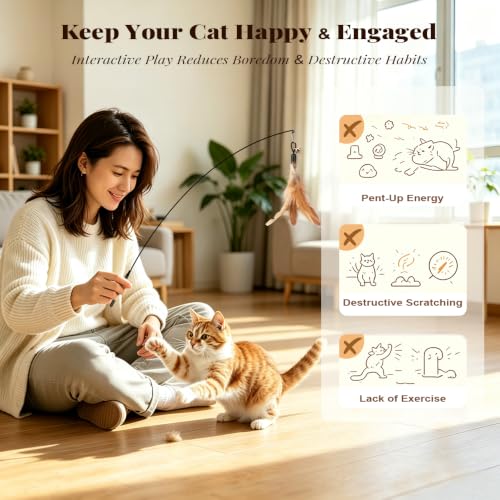 4-Pack Cat Toys for Indoor Cats & Kittens, Interactive Cat Toy - view 4