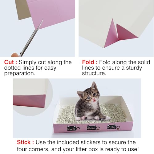 47PCS Kitten Essentials Starter Kit, 21PC Toy Set, Carrier, Litter Box Pink - view 4