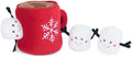 Burrow Interactive Dog & Puppy Toys for Boredom - Hot Cocoa | Stimulating Pet Products to Keep Them Busy, Hide & Seek Plush Puzzle, Enrichment Squeaky Toy for Small & Medium Dogs
