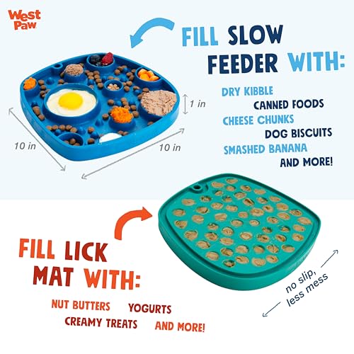 Seaflex Waves Feast Mat – All-in-One, Slow Feeder, Lick Mat – Encourages Foraging & Food Exploration - Engages Picky Eaters & Slow Feeding - Versatile – Easy to Clean, Non-Toxic - Mint - view 6