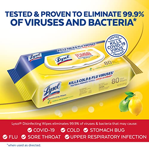 Disinfectant Handi-Pack Wipes, Multi-Surface Antibacterial Cleaning Wipes, for Disinfecting and Cleaning, Lemon and Lime Blossom, 480 Count (Pack of 6) - view 3