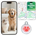 GPS Tracker for Dogs, Smart Pet Tracker Collar, Real-Time Location Tracking, Pet Location Tracker, No Monthly Fee, No SIM Card, IP68 Waterproof, History Log, Audible Alerts, iOS & Android Compatible