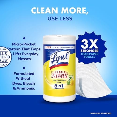 Disinfecting Wipes, Multi-Surface Cleaner, Lemon, 80 ct. (4 Pack) - view 6