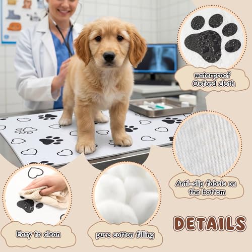 1 Pack 24x36 Inch Non-Slip Dog Grooming Mat, Black and White - view 4