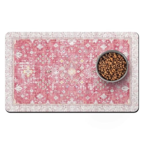 Pet Food Mats for Floor, Absorbent Dog Mat for Food and Water Dispenser, Quick Dry Dog Placemat Pet Supplies