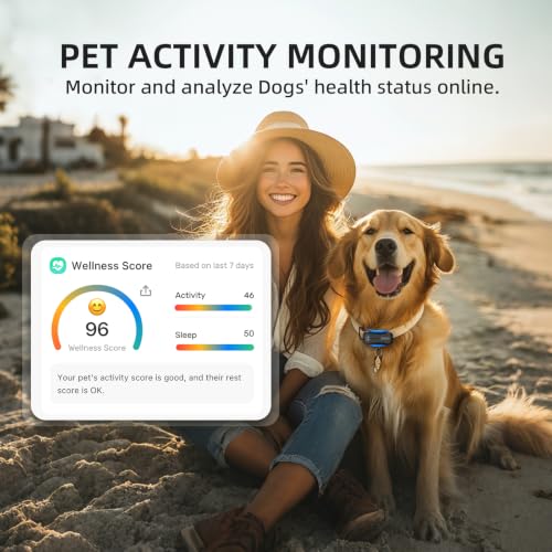 GPS Tracker for Dogs with 36 Month Subscription, Real-Time Location, Electronic Fence, Health Monitoring, Waterproof, for Medium Large Dogs, iOS Android - view 5