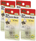 4 Pack of Reptile Terrarium Heat Lamps Mini Halogen Bulb, Day White, 50 Watts