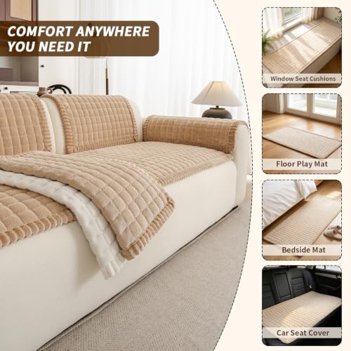 Pet Couch Covers for Sofa Washable, Fuzzy Dog Couch Cover Protector - view 3