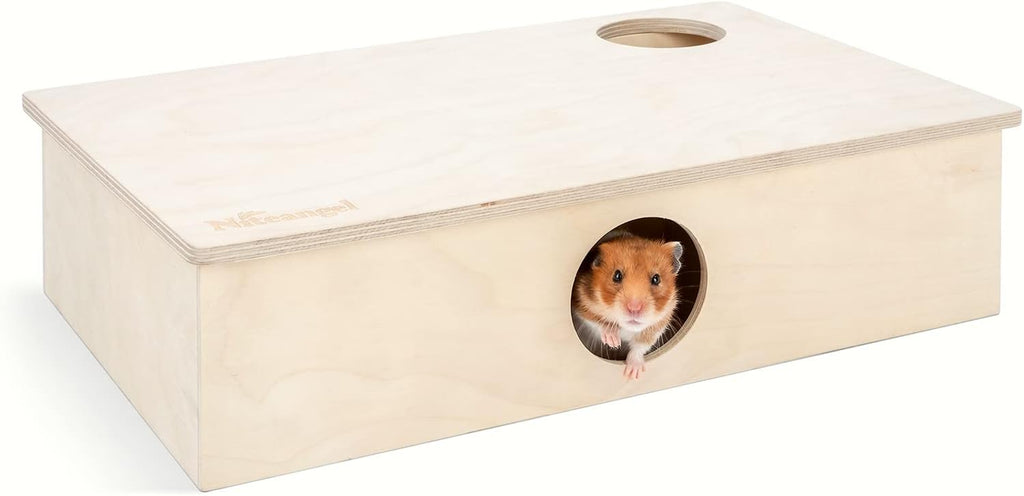 Multi-Chamber Hamster House Maze: 2 Entrance 6 Rooms Maze Habitat | No-Disturb Removable Lid - Encourage Pets Hide and Explore Freely Hideout & Tunnel Maze Toys for Hamster Gerbils Mice Lemming - view 6