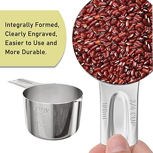 1PCS 3/4CUP(180ml, 6oz) Measuring Cup, 18/8 Stainless Steel Measure Scoop - view 3