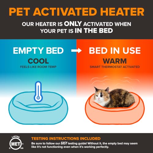 K&H Heated Cat Bed, Thermo-Kitty Bed Deluxe, Indoor, Safety Listed, 16in - view 5