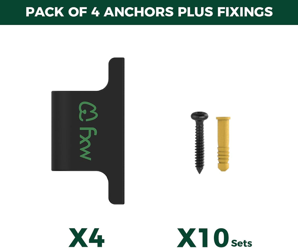 Fence-to-Wall Anchors, Dog Playpen Accessories, 4 Pack, Patented | For All Metal Dog Playpens, Strong Stability, Garage, Doorway, Fireplace, Indoor/Outdoor Use - view 6