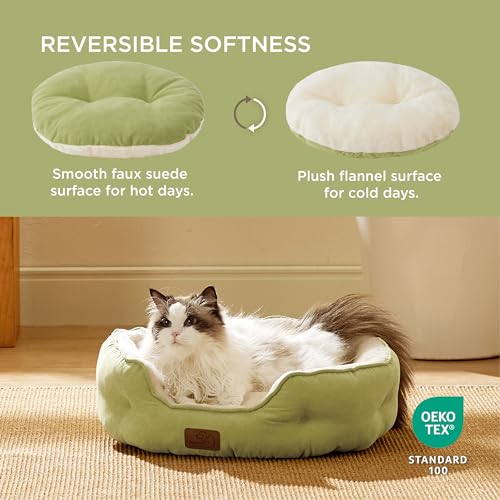 Small Dog Bed Washable,Round Cat Beds for Indoor Cats,20in - view 2