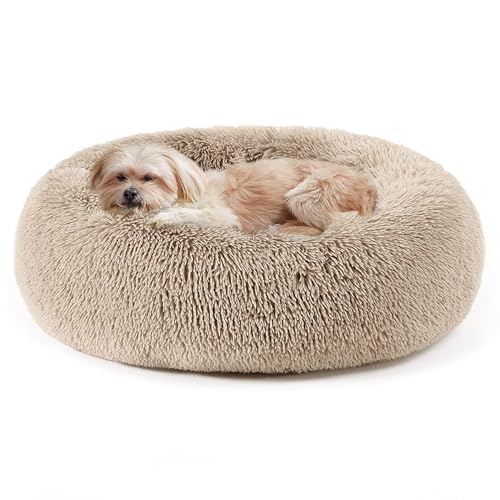 Western Home Calming Donut Small Dog Cat Bed Washable Puppy Bed,24" Brown - view 4
