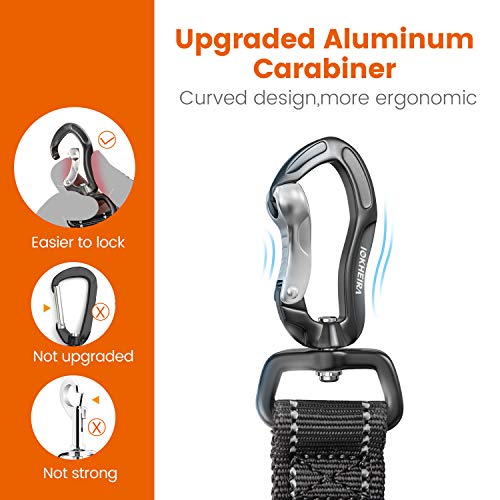 Dog Seatbelt, Updated Adjustable Harness Reflective Bungee Dog Car Seat Belt with Aviation Aluminum Alloy Rotatable Carabiner, Hook & Buckle - view 3