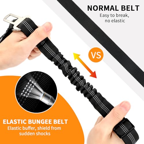 Dog Seat Belt for Car, Headrest Restraint Reflective Bungee, 1 Pack - view 3