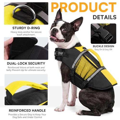 Dog Life Jacket for Large Dogs, Pet Life Vest with High Buoyancy - view 2