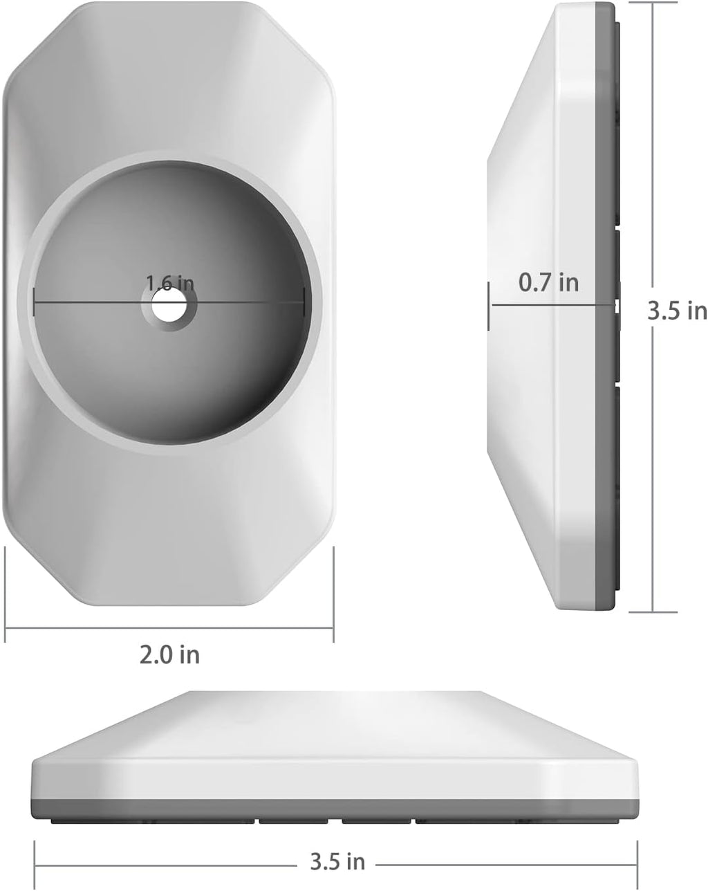 Baby Gate Wall Protector - Protect Walls & Doorways from Pet & Dog Gates - for Child Pressure Mounted Stair Safety Gate- 4 Pack, White - view 2