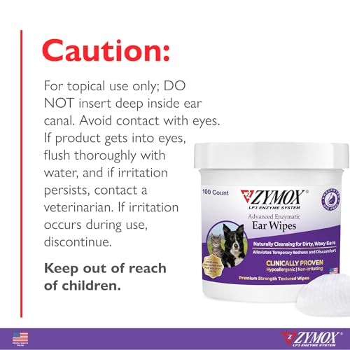 Advanced Enzymatic Ear Wipes for Dogs and Cats - for Dirty, Waxy, Smelly Ears - Premium Strength Ear Cleaner Wipes - Non-Irritating - Hypoallergenic - 100 ct - view 5