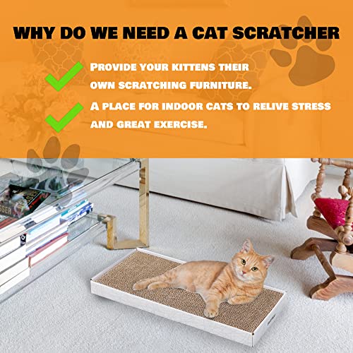 Cardboard Scratcher Pad Scratching Post: 3PCS Cat Cardboard,Cat Scratch Pad,Cat Post,Double-Sided Design for Double Life… - view 6
