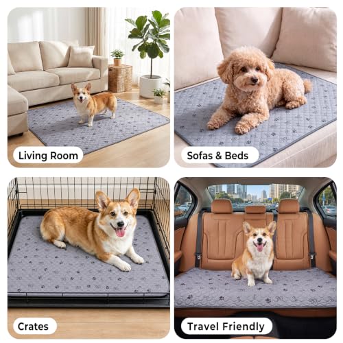 4 Pack Washable Pee Pads for Dogs, Waterproof Reusable Puppy Pads - view 5