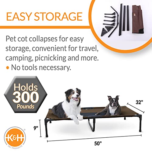 Original Elevated Pet Cot Tan with Microfleece Pad - view 4