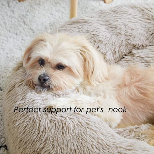 Western Home Calming Donut Small Dog Cat Bed Washable Puppy Bed,24" Brown - view 6