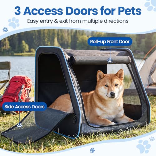 Dog Car Seat, Enclosed Carrier for Pets Travel Safety Dog Crate Soft-Sided Covered Car Kennel Carrier - view 5