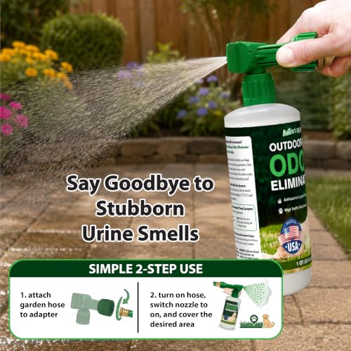 Outdoor Pet Odor Eliminator with Hose-End Sprayer – Quart Enzyme Cleaner for Dog & Cat Urine, Grass, Patios, Kennels & Decks - view 4