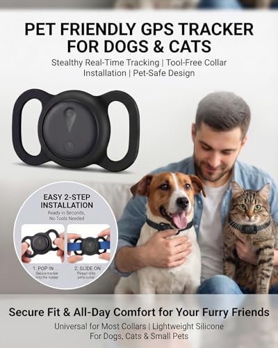 GPS Tracker for Dogs, Smart Dog Tracker with Real-Time Location, for Android and iPhone No Monthly Fee & No SIM Card- Pet Location Tracker with Holder, IP68 Waterproof, Indoor & Outdoor Pet Safety Use - view 5