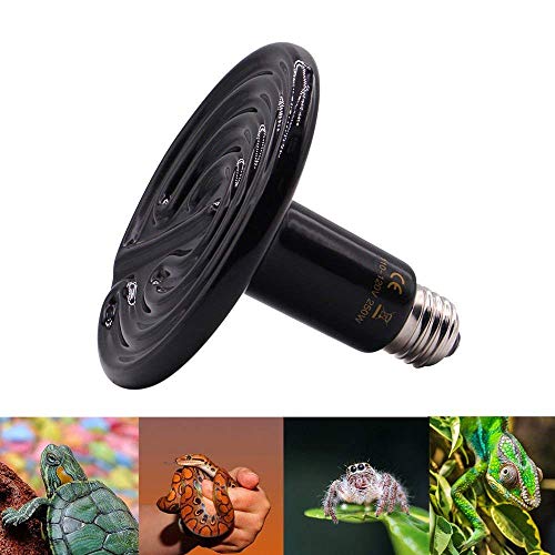 250W Reptile Heat Lamp Pet Infrared Ceramic Heater Emitter Appliances Lamp Reptile Tank Accessories for Amphibian Pet Brooder Coop Lizard Bearded Dragon Turtle Snake Terrarium Incubating Chicken - view 5