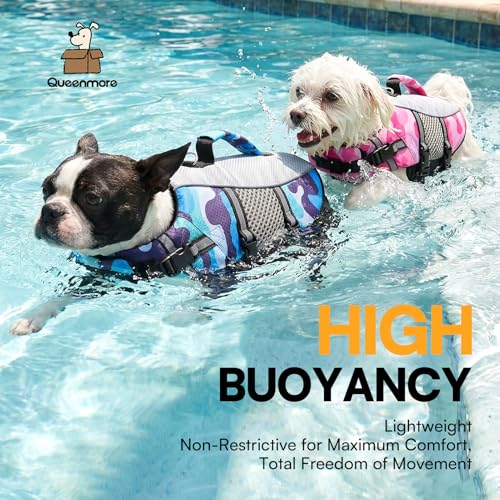 Camouflage Dog Life Vest for Swimming Dog Life Jacket with Handle - view 2