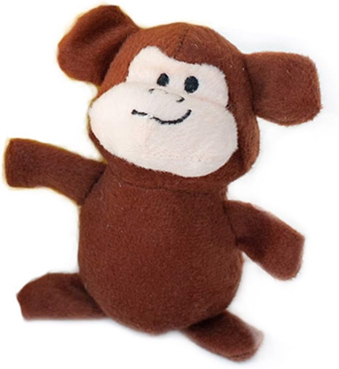 Burrow Replacement Miniz - Interactive Dog & Puppy Toys for Boredom, Stimulating Pet Products to Keep Them Busy, Plush Refills for Hide & Seek Puzzle, Squeaky Toy for Enrichment - Monkeys - view 2