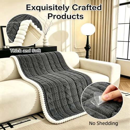 Non Slip Couch Covers for Dogs (Dark Gray, 35.4'' x 70'') - view 5