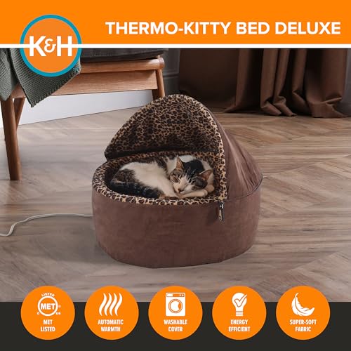 K&H Heated Cat Bed, Thermo-Kitty Bed Deluxe, Indoor, Safety Listed, 16in - view 3