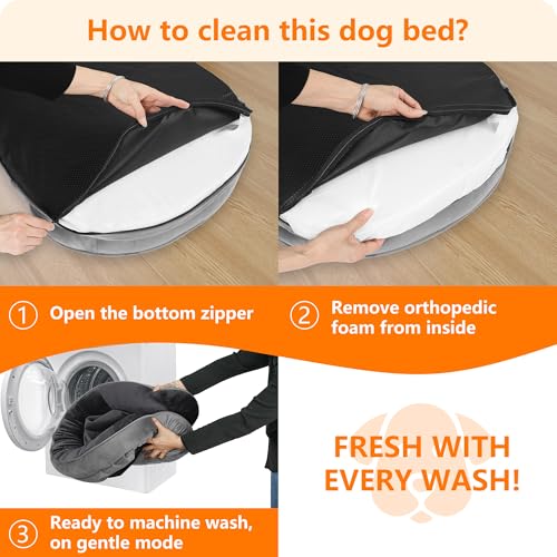 Orthopedic Waterproof Medium Dog Bed Sofa, Gel Memory Foam, 36" - view 7