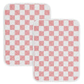 2 Pack Pink Checkered Washable Pee Pads for Dogs, Checkered Reusable Dog Pee Pads, for Puppy Playpen, Crate, Whelping Box, Potty Training, Cute Aesthetic Absorbency, Leak-Proof Non-Slip