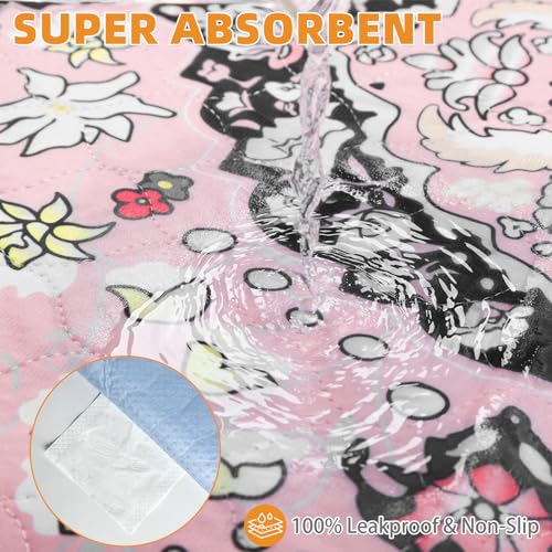Washable Pee Pads for Dogs, 2 Pack Super Absorbent Reusable Puppy Training Pads Waterproof, Nonslip and Leak-Proof Dog Pee Pads, Large Pet Mats Whelping Pads for Floor, Crate, Couch, 36"x41" - view 2