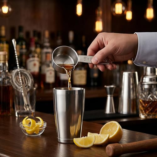 6Pcs Stainless Steel Measuring Cup, 1/8 Cup - 30ml Metal Measuring Cup, Comfortable Hand Feeling Measuring Scoops for Coffee Cooking Baking Kitchen - view 2