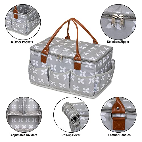 Extra Large Diaper Caddy, Craft, Toy Organizer with Zip-Top Cover with Waterproof Wet/Dry Bag - Perfect for Baby Shower - view 4