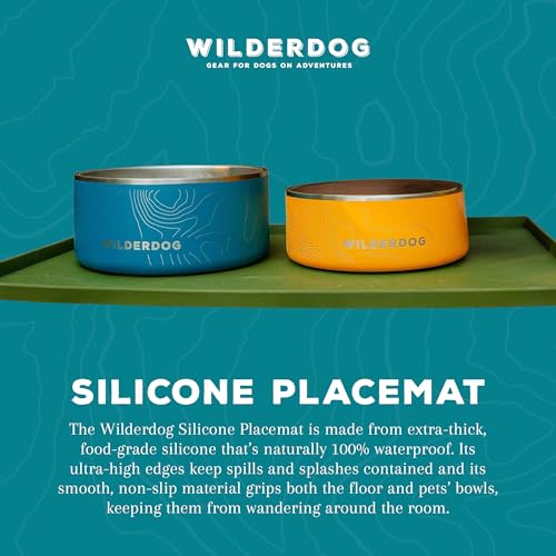 Silicone Pet Placemat Made with 100% Food-Grade Silicone Cone, BPA, PVC, and Phthalate-Free. Non-tocix, Dishwasher Safe Feeding mat for Bowls with Spill Catcher and Raised Mountain Logo - view 3