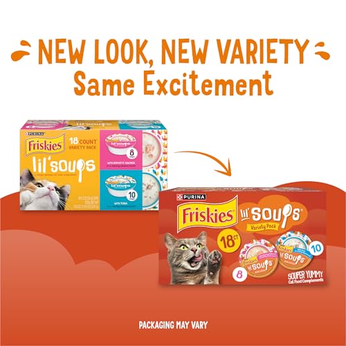 Purina Grain Free Wet Cat Food Complement Variety Pack, Lil' Soups With Sockeye Salmon & Tuna in Broth - (18) 1.2 oz. Cups - view 2