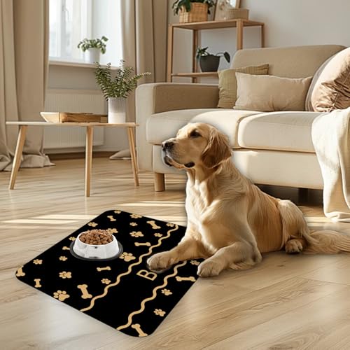 Personalized Pet Food Mat Custom Dog Cat Feeding Wateproof Mats Customized Non Slip Water Bowl Placemats for Floor-Name - view 6