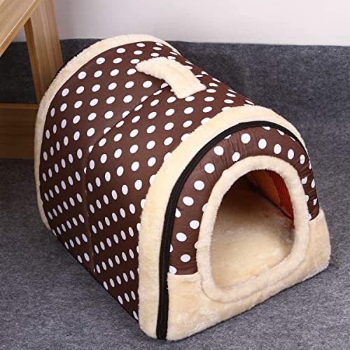 Indoor Dog House Soft Warm Cat Cave, Portable Foldable Pet Bed, Washable Removable Cushion for Cat and Small Dogs, Outdoor Igloo Dog Cat House - view 2