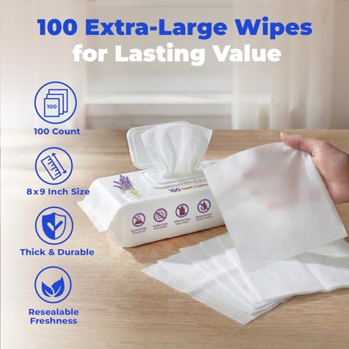 Cleaning Dog Wipes - Calming Lavender, 100 Count - view 6