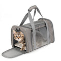 Pet Carrier, 17.5" x 11.2" x 11.5", Medium Size, Gray